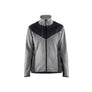 Women's Knitted Jacket with Softshell - Grey melange/Black - L