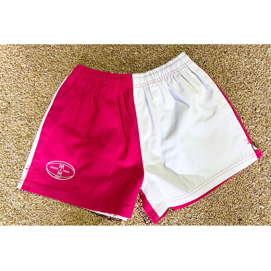 Pink and White Harlequin Rugby Shorts