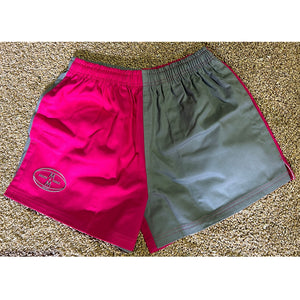 Pink and Grey Harlequin Rugby Shorts