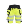 Women's Hi-Vis shorts 4-way stretch - Hi-vis yellow/Black - 10R