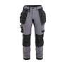 Women's Craftsman Work Trousers 4-way stretch - Mid grey/Black - 10R