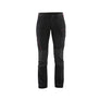 Women's 4-way stretch service Work Trousers - Black/Red - 10R