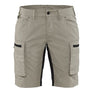 Women's service shorts with stretch - Stone/Black - 10R