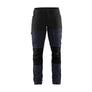 Women's Service Work Trousers with Stretch - Dark navy/Black - 10R