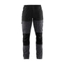 Women's Service Work Trousers with Stretch - Mid grey/Black - 10R