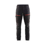 Women's Service Work Trousers with Stretch - Black/Red - 10R