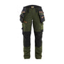 STRIKER Women's Craftsman Work Trousers with Stretch - Forest Green/Rust - 10R