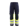 Women's Multinorm Inherent Work Trousers - Navy blue/Hi-vis yellow - 10R