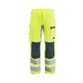 Women's Multinorm inherent Work Trousers with stretch - Hi-vis yellow/navy blue - 10R