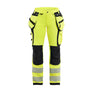 Women's Hi-Vis Work Trousers with 4-way-stretch - Hi-vis yellow/Black - 10R