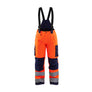 Women's Hi-Vis Winter Work Trousers - Orange/Navy blue - 10R