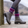 Ladies Soft Warm Winter Stripe Patterned Thermal Socks