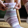Ladies Winter Varied Stripe Patterned Thermal Socks for Winter
