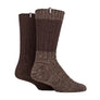 2 Pack Men's Heavyweight Wool Boot Socks | Ribbed Cable Knit Outdoor Socks