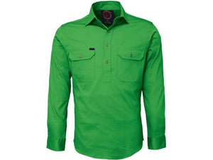 Emerald Green Long Sleeved Closed Australian Work Shirt