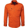 Orange Long Sleeved Closed Australian Work Shirt