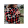 Hard Yakka Quilted Flannel Shacket - Red