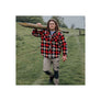 Hard Yakka Quilted Flannel Shacket - Red