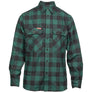 Hard Yakka Long Sleeve Check Flannel Shirt - Green