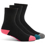 Hard Yakka Women's Core Bamboo Rich Padded Crew Sock - 3 Pack - Multicoloured