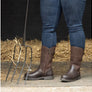Wasserdichte Quebec-Stiefel mit Reißverschluss, mittelhoch, braun