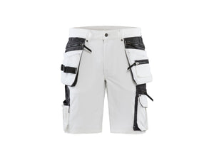 4-way-stretch painter's shorts - White/Dark grey - 32R
