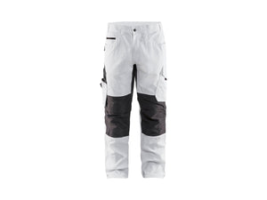 Painters Work Trousers with stretch - White/Dark grey - 30R