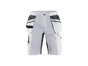 Painters shorts with stretch - White/Dark grey - 30R