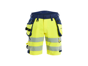 Hi-Vis shorts 4-way stretch - Hi-vis yellow/navy blue - 30R