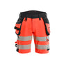 Hi-Vis shorts 4-way stretch - Red hi-vis/black - 30R
