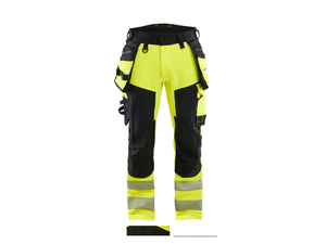 Hi-Vis Work Trousers 4-way stretch - Hi-vis yellow/Black - 30R
