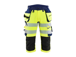 Hi-vis Pirate Work Trousers 4-way Stretch - Hi-vis yellow/navy blue - 30R