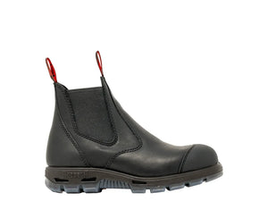 Redback Boots | Black HD Safety Boots with Scuff Cap (USBBKSC)