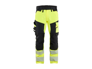 Hi-Vis Work Trousers 4-Way Stretch - Hi-vis yellow/Black - 30L