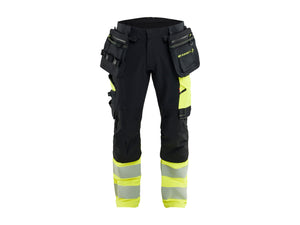 Blåkläder ToolRig™ Hi-Vis Work Trousers 4-Way Stretch - Black/Hi-vis yellow - 30S