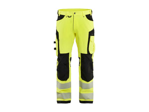 Hi-Vis Work Trousers 4-way stretch - Hi-vis yellow/Black - 30L