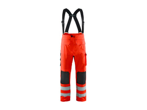 Rain Work Trousers Hi-Vis LEVEL 2 - Red hi-vis - 4XL