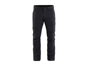 4-way-stretch service Work Trousers - Black/Red - 30R