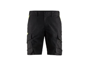 Industry shorts stretch - Black/Hi-vis yellow - 30R