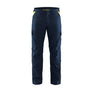 Industry Work Trousers stretch with knee pad pockets - Dark navy blue/Hi-vis yellow - 30L