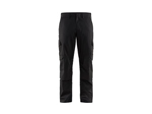 Industry Work Trousers stretch with knee pad pockets - Black/Dark grey - 30L