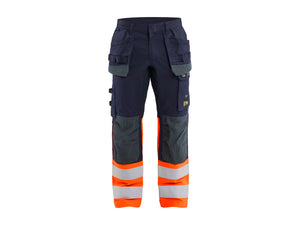 Multinorm Inherent Work Trousers with stretch - Navy blue/Orange - 30R