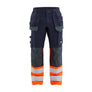 Multinorm Inherent Work Trousers with stretch - Navy blue/Orange - 30R