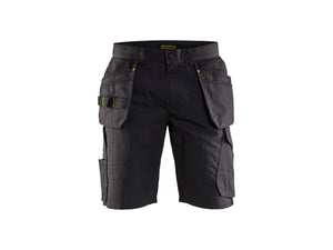 Service shorts with tool pockets - Black/Hi-vis yellow - 30R