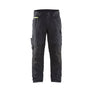 Service Work Trousers with Stretch - Black/Hi-vis yellow - 30R