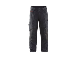 Service Work Trousers with Stretch - Black/Red - 30R