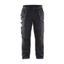 Service Work Trousers with stretch and tool pockets - Black/Hi-vis yellow - 30R