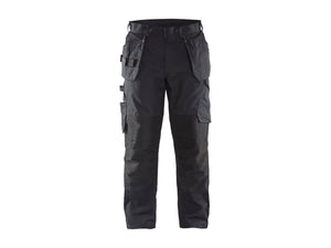 Service Work Trousers with stretch and tool pockets - Black/Red - 30R