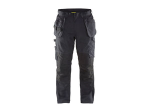 Service Work Trousers with stretch and tool pockets - Black/Dark grey - 30R