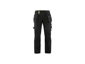 Craftsman Work Trousers 4-way stretch - Black/Hi-vis yellow - 30R